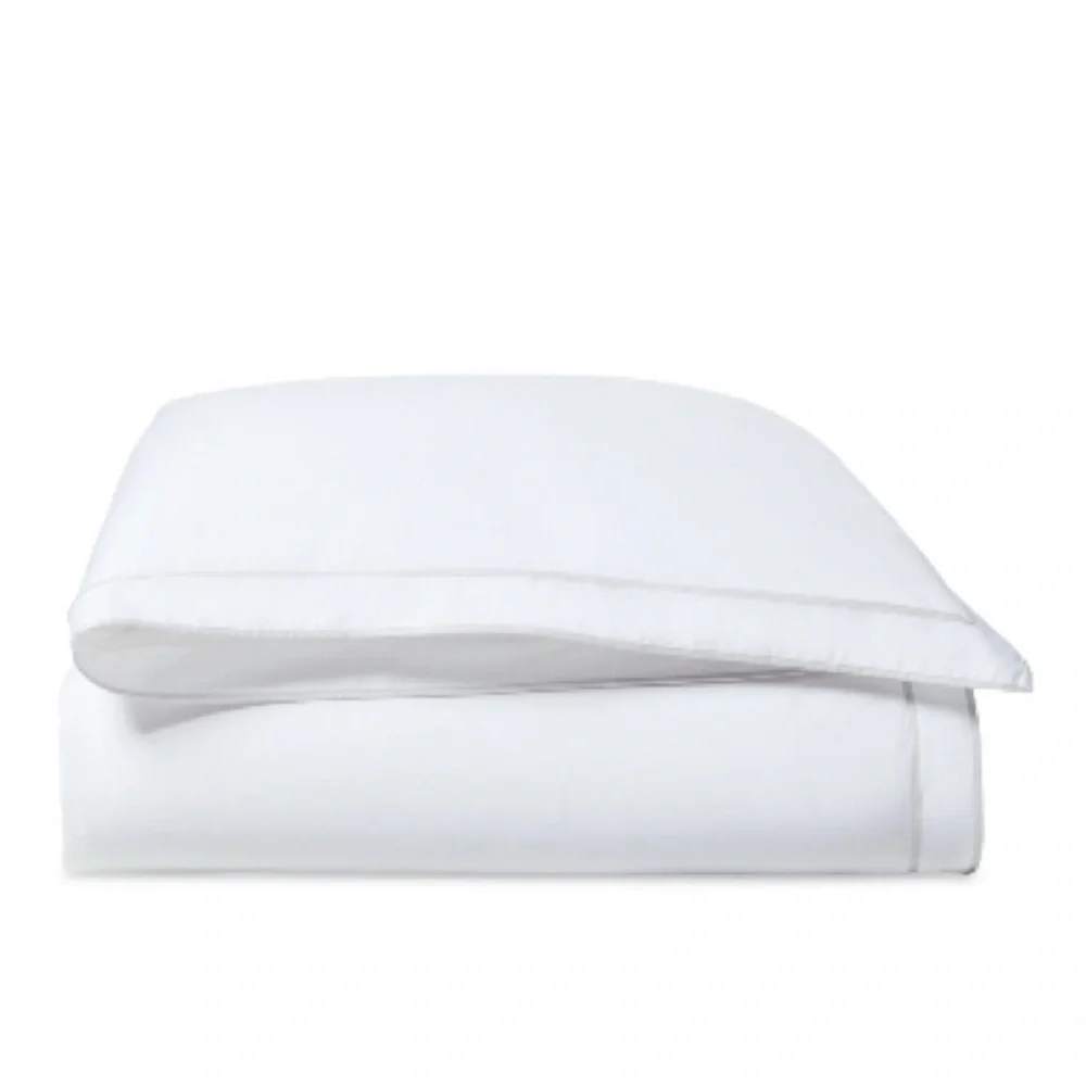 Lauren Ralph Lauren Spencer Duvet Cover in White/Soft Grey, Queen NEW w/Tag $335